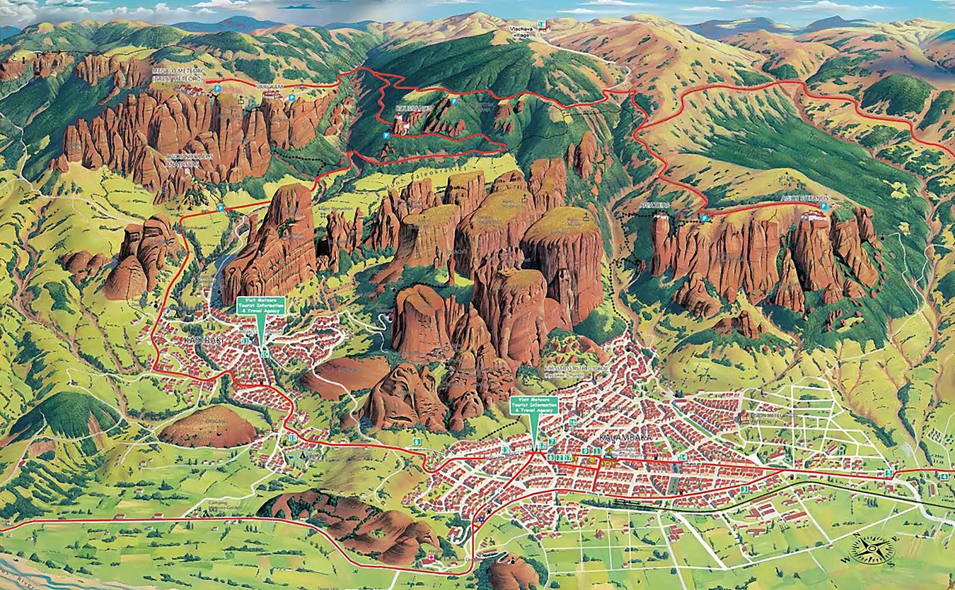 Meteora map